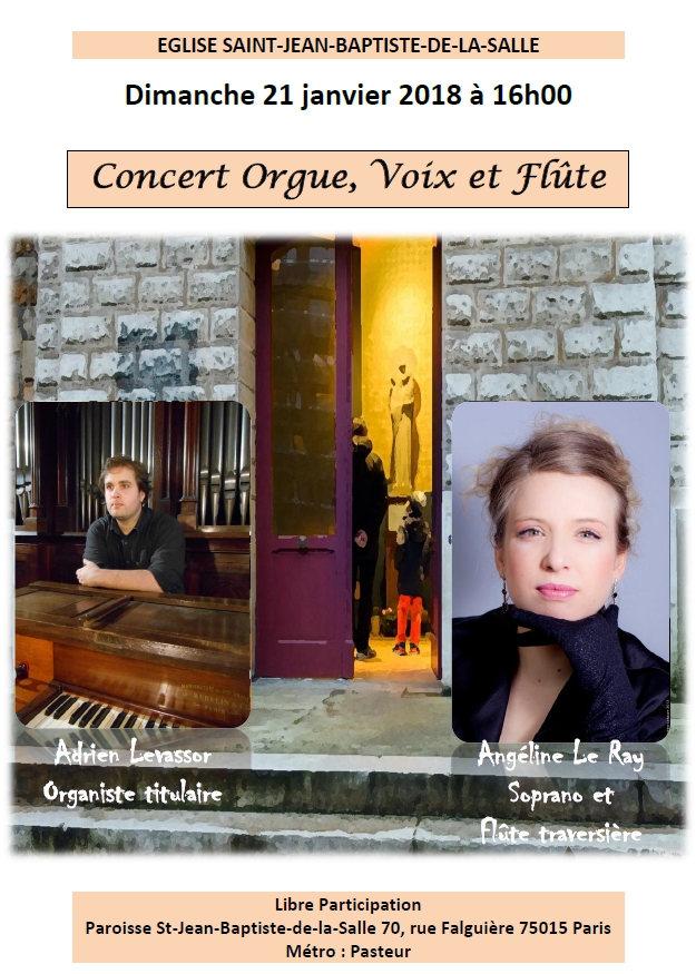 Concert avec orgue à Paris – janvier 2018