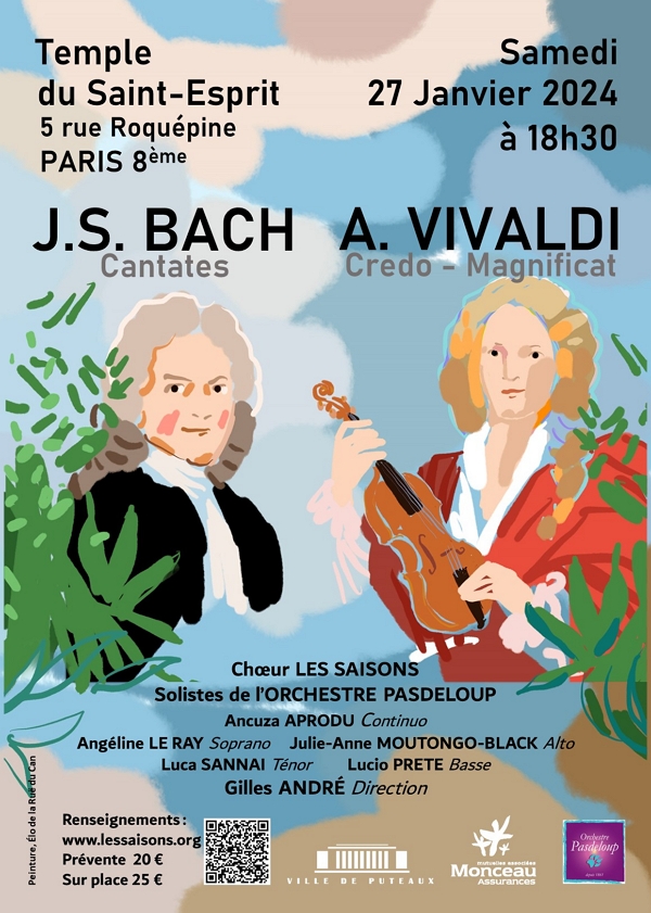 Bach et Vivaldi – Ensemble Les Saisons & orchestre Pasdeloup – janvier 2024