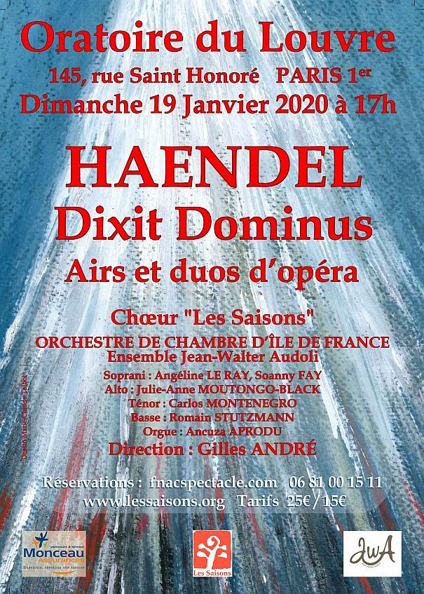 Dixit Dominus – Orchestre de chambre IDF – Oratoire du Louvre – janvier 2020